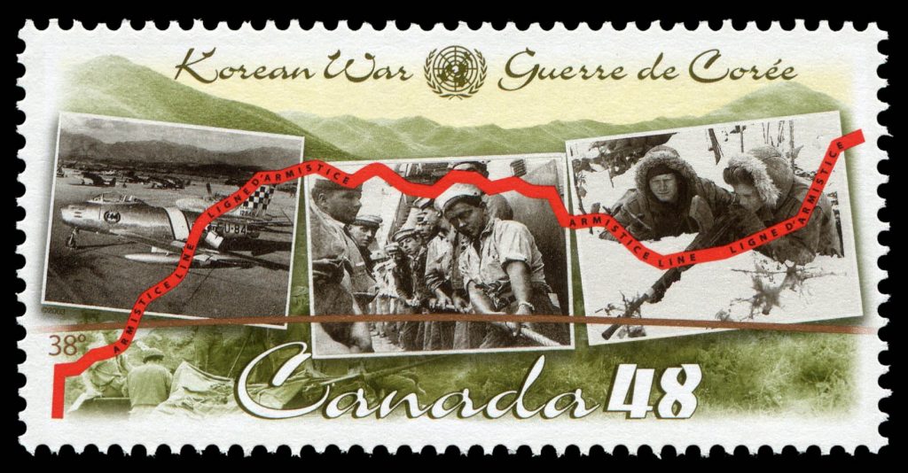 Stamp commemorating the Korean War.